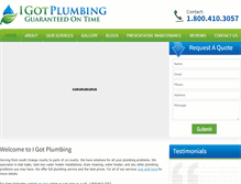 Tablet Screenshot of igotplumbing.com
